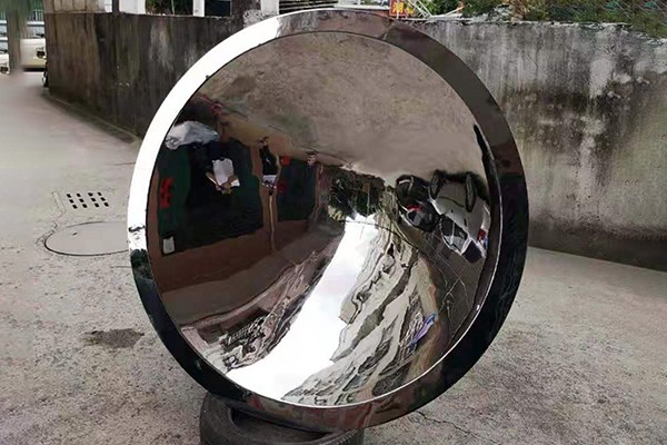 Custom Mirror Polished Stainless Steel Concave Disc Sculpture for Modern Outdoor & Indoor Decor